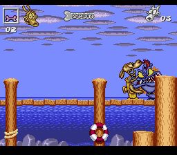 洛克的摩登生活：危险日SFC游戏截图第10张