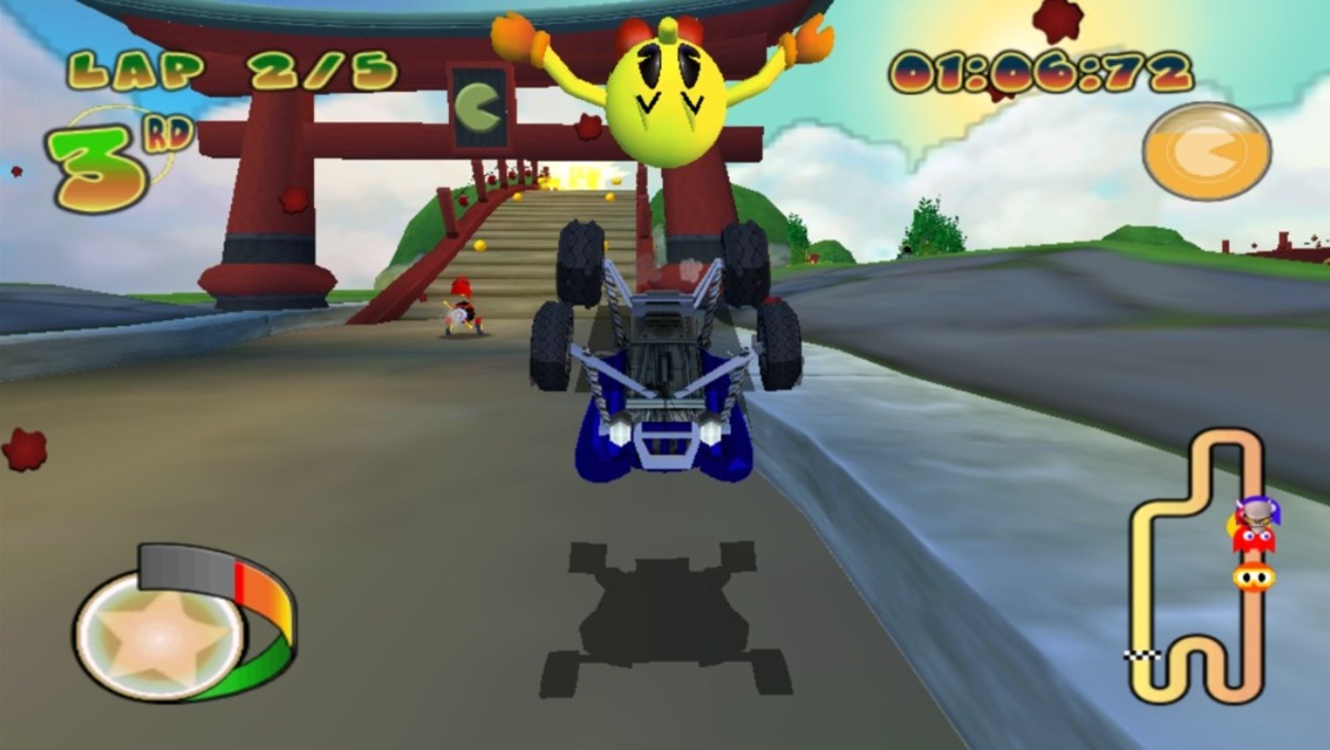 吃豆人：世界拉力PSP游戏截图第5张