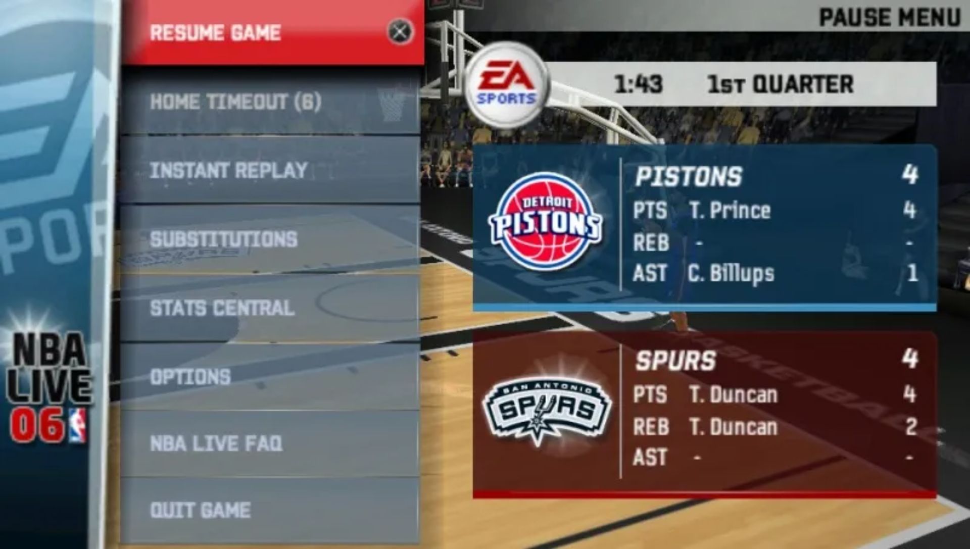 NBA实况06PSP游戏截图第13张