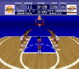 超级射篮／美国大学篮球／世界联盟篮球SFC游戏截图第13张
