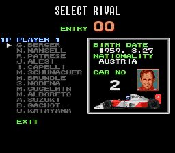 休曼F1大奖赛1SFC游戏截图第4张