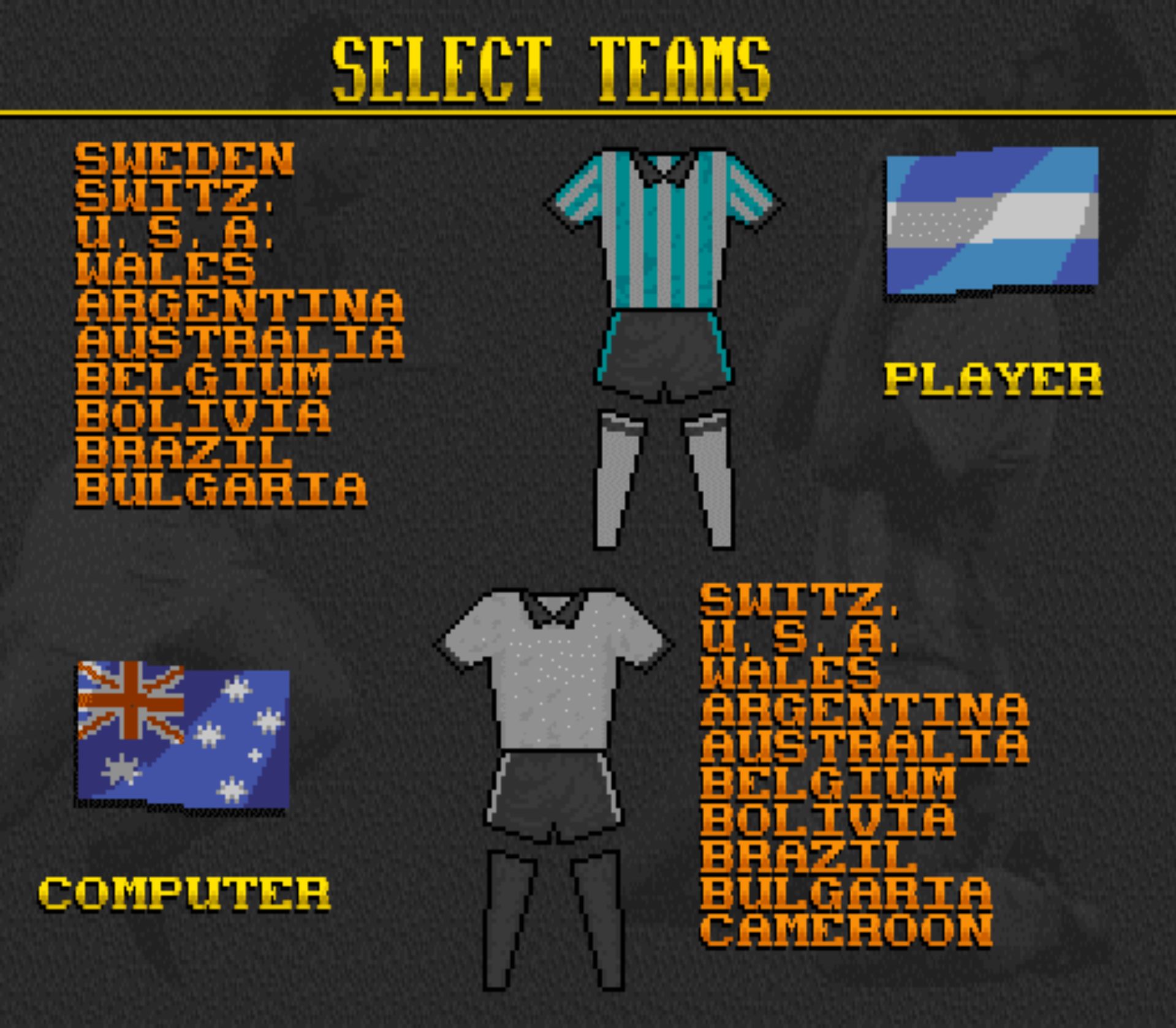 世界杯前锋足球SFC游戏截图第4张