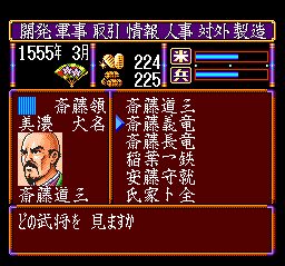信长之野望：武将风云录SFC游戏截图第15张