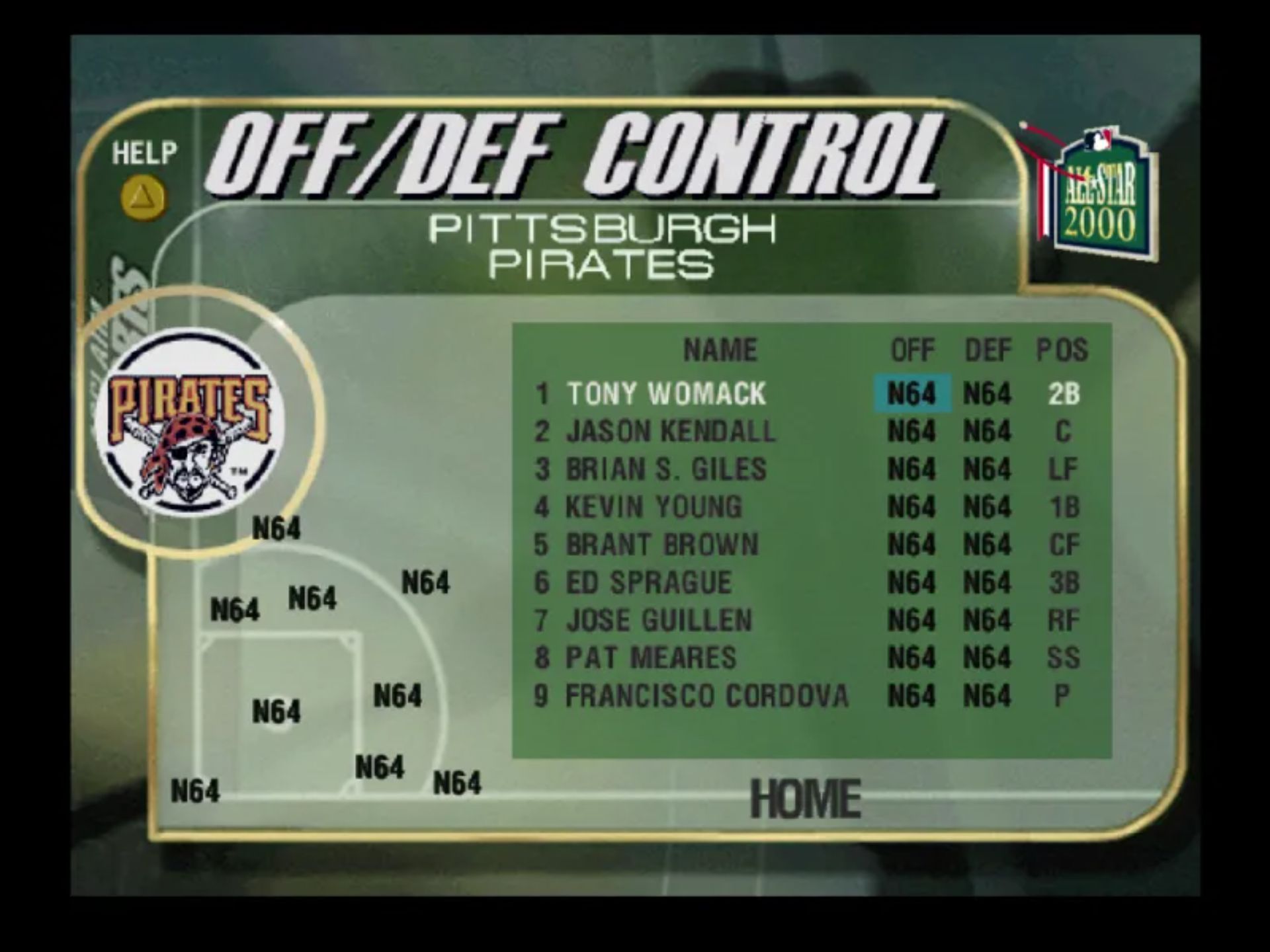 全明星棒球2000N64游戏截图第4张
