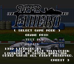 超级F1英雄SFC游戏截图第4张