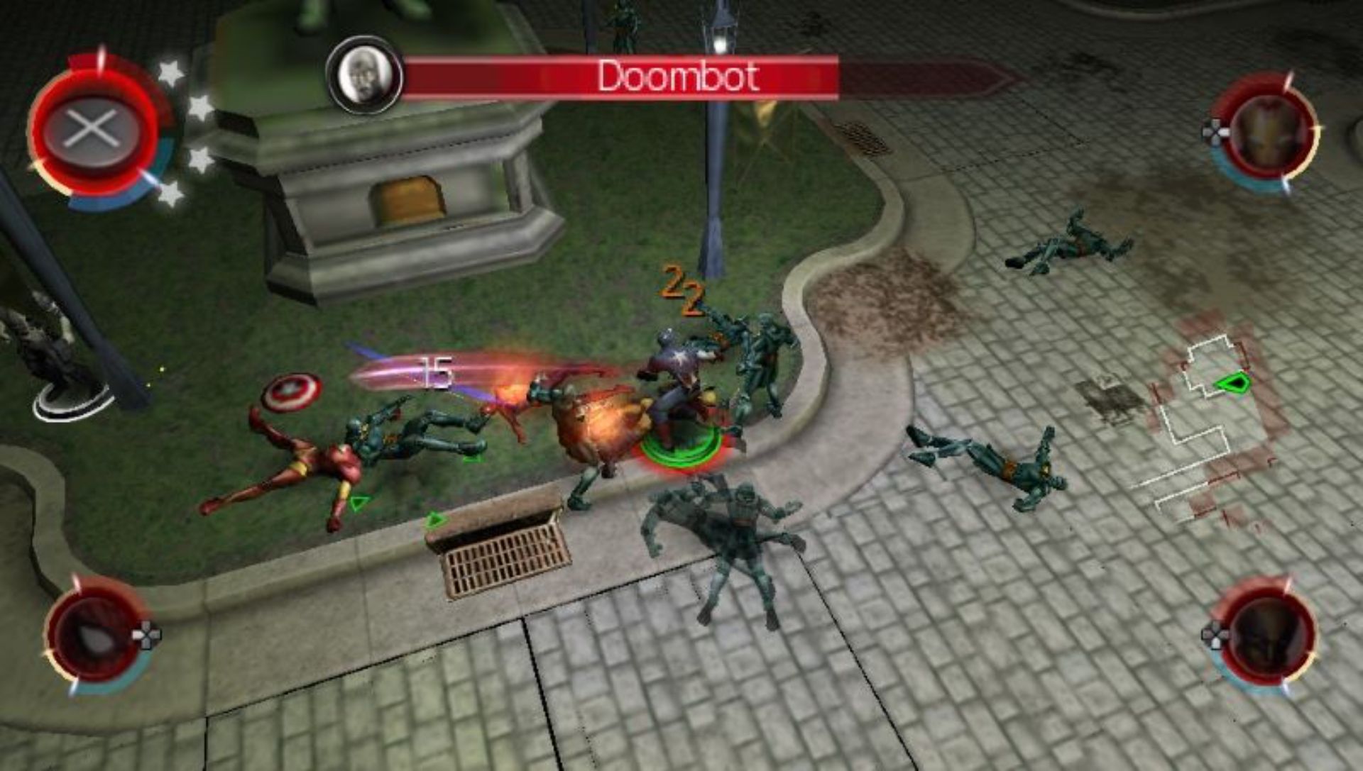 漫画英雄：终极联盟2PSP游戏截图第7张