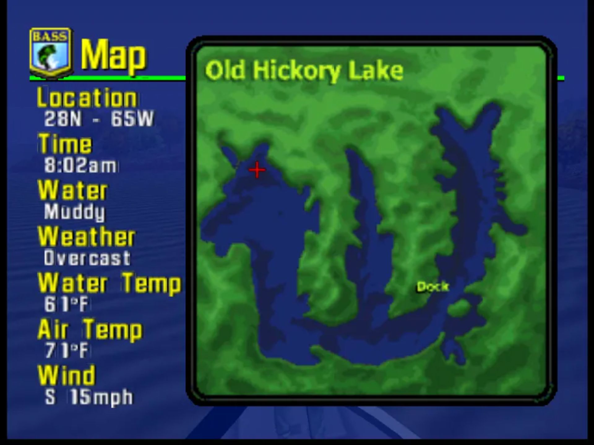 巴斯鲈钓大师2000N64游戏截图第8张