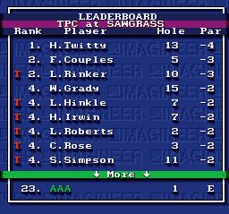 美国职业高尔夫巡回赛SFC游戏截图第9张