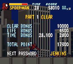 蜘蛛人：致命敌人SFC游戏截图第10张