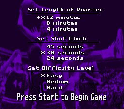 超级射篮／美国大学篮球／世界联盟篮球SFC游戏截图第4张