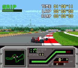 铃木亚久里F1超级赛车SFC游戏截图第13张