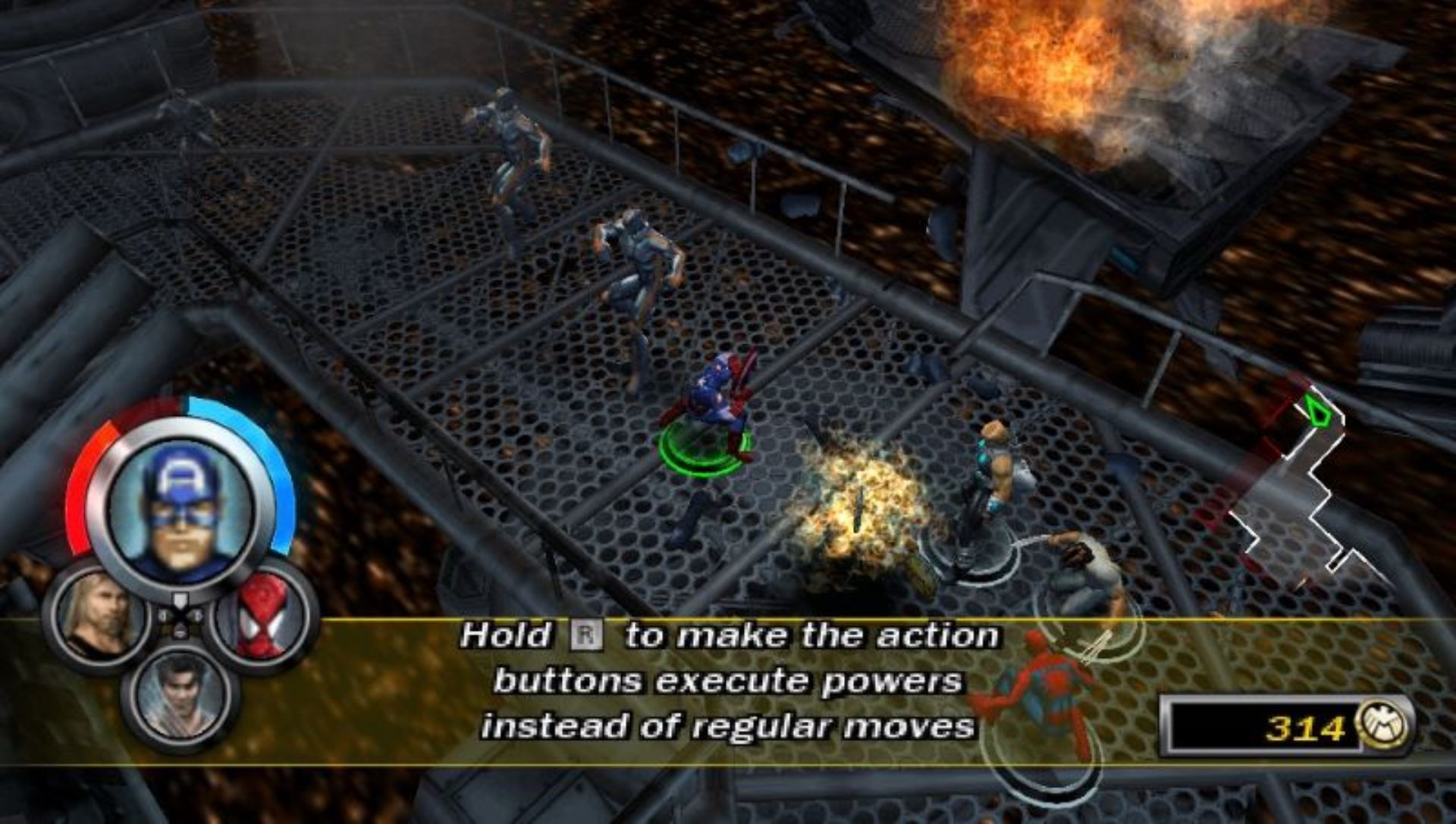 漫画英雄：终极联盟PSP游戏截图第10张