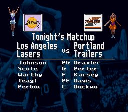 超级射篮／美国大学篮球／世界联盟篮球SFC游戏截图第5张