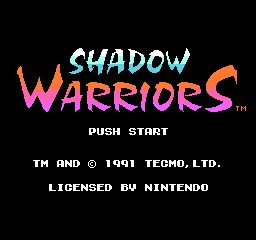 Shadow Warriors标题画面1