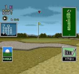 芹泽信雄的高尔夫／机器人高尔夫SFC游戏截图第17张