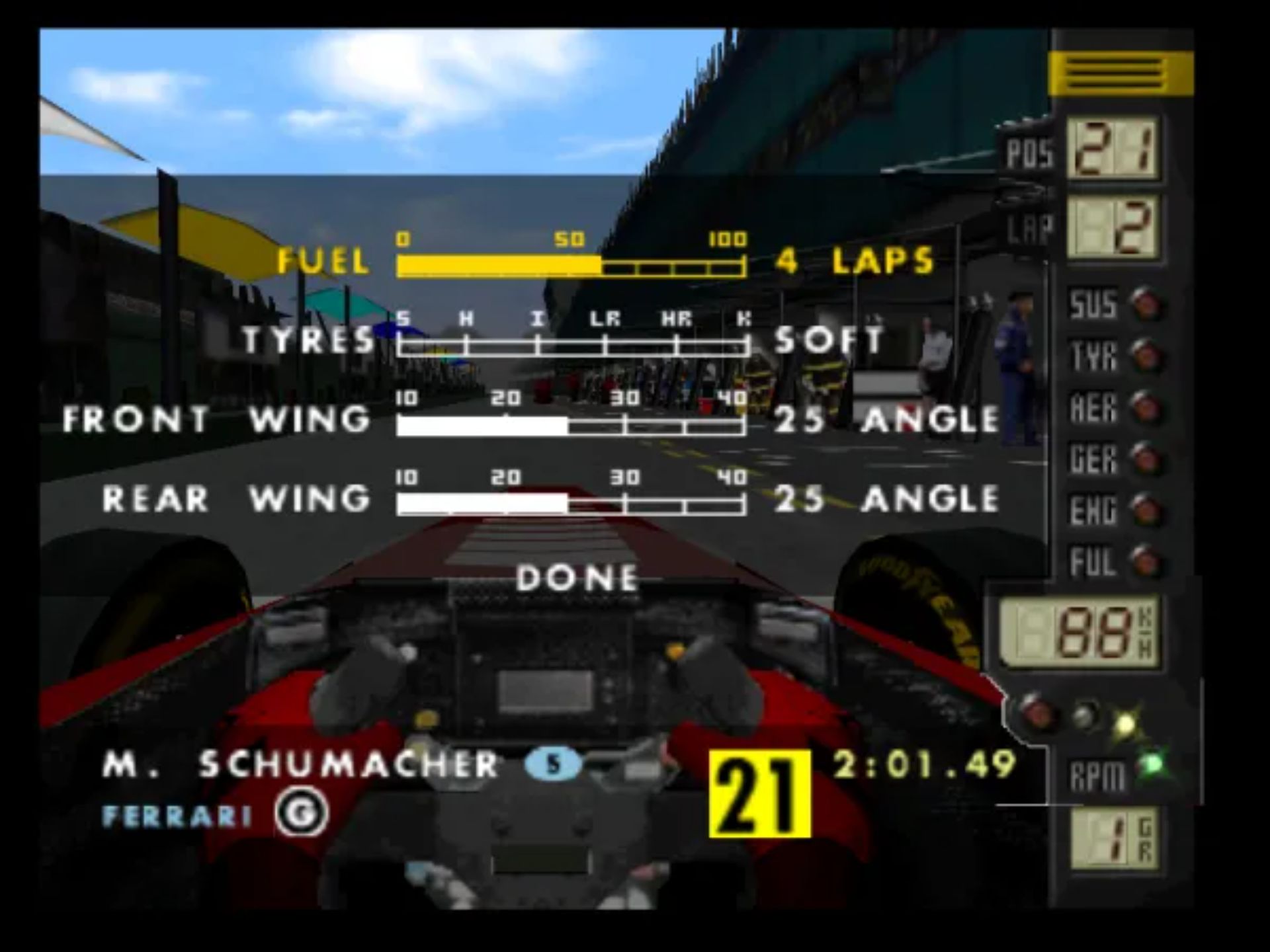 F1国际赛车大奖赛N64游戏截图第10张