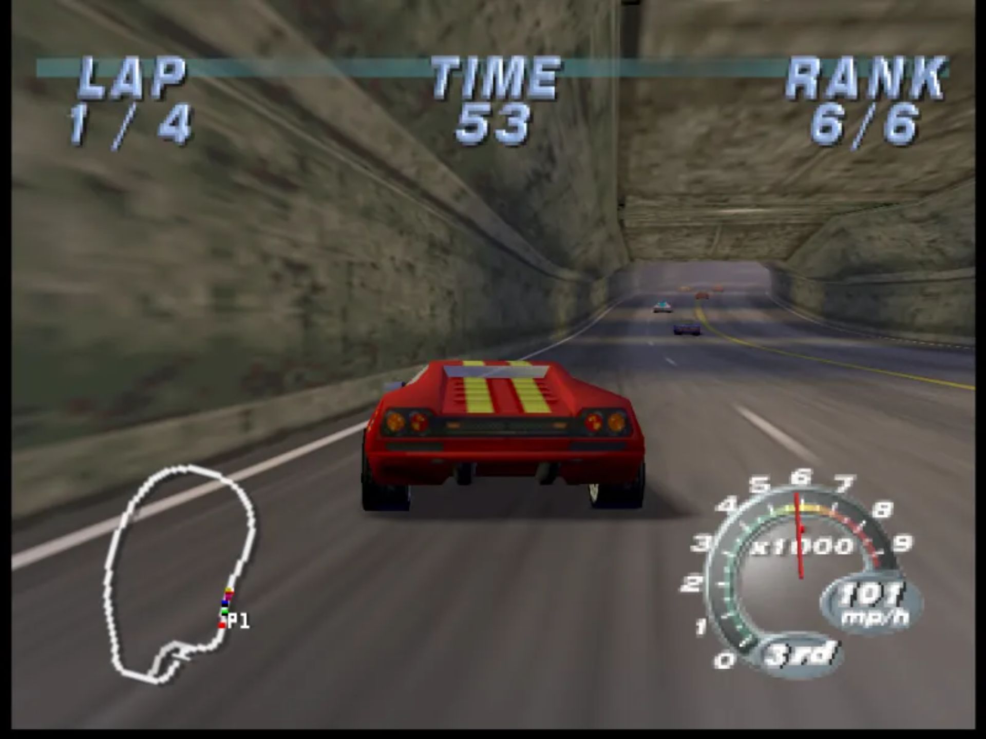 兰博基尼赛车N64游戏截图第7张