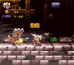 美国鼠谭：西部历险记／西部枪鼠SFC游戏截图第6张