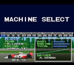 休曼F1大奖赛1SFC游戏截图第3张