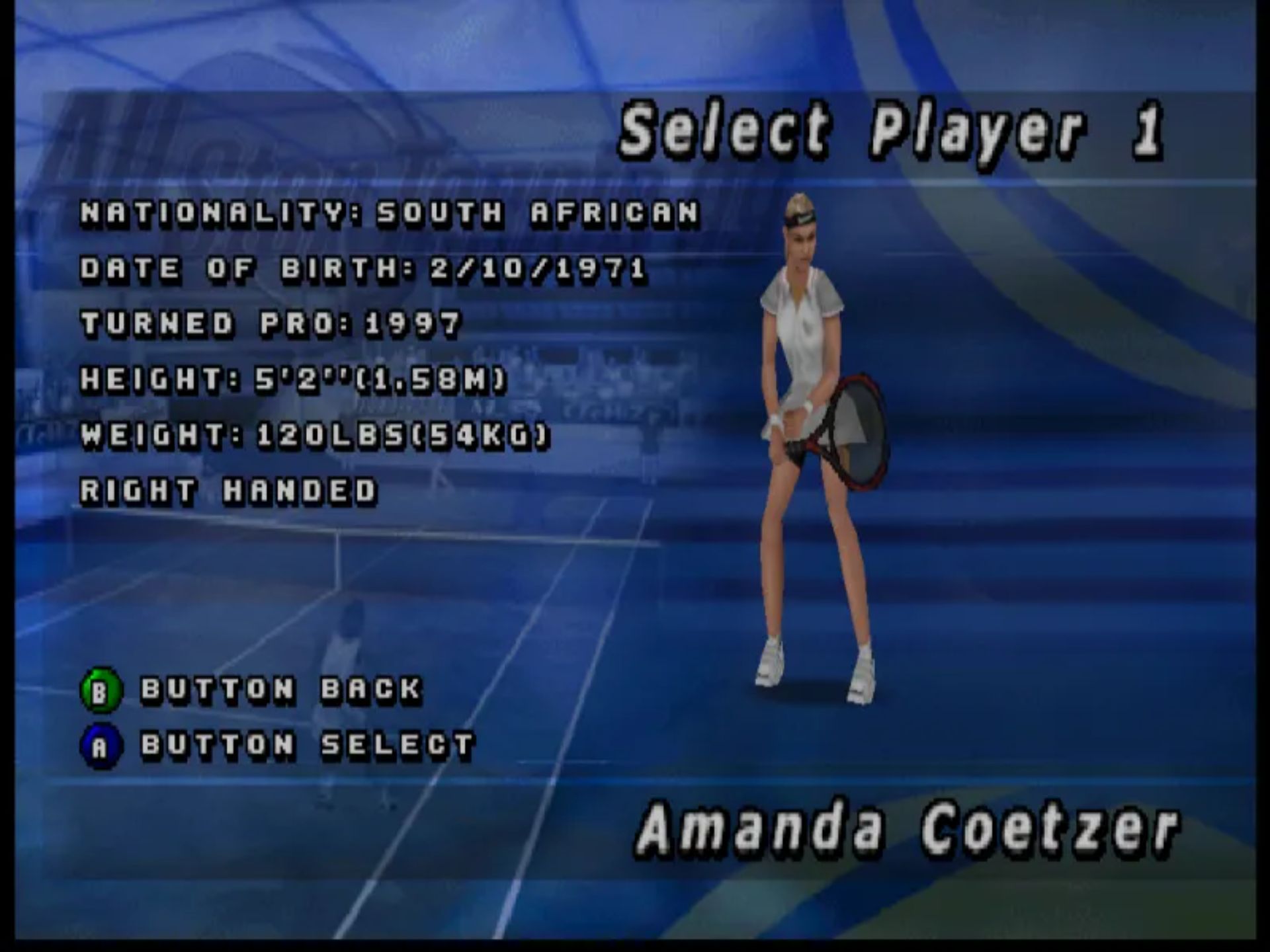 全明星网球99N64游戏截图第7张