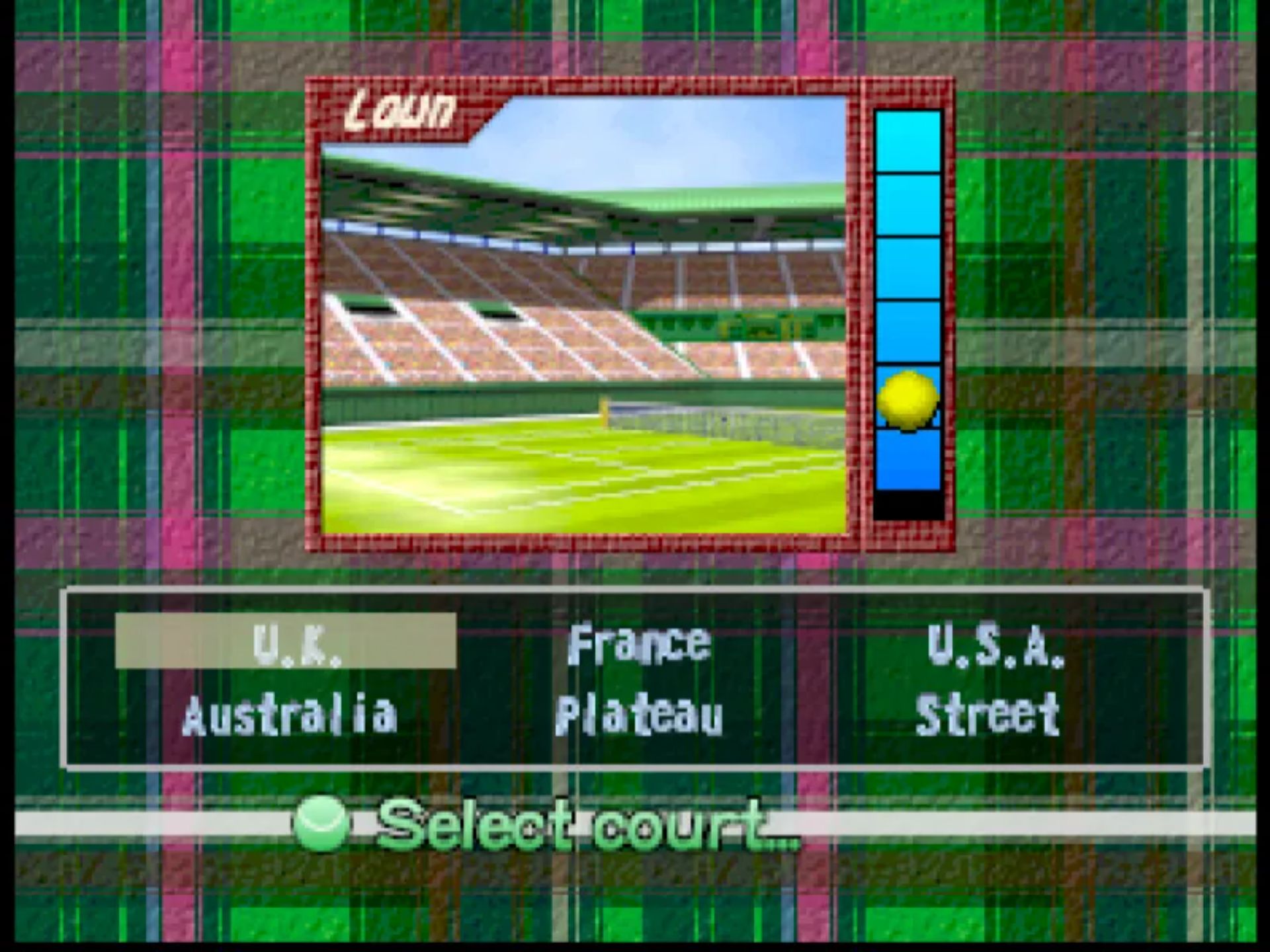 中心球场网球赛N64游戏截图第7张