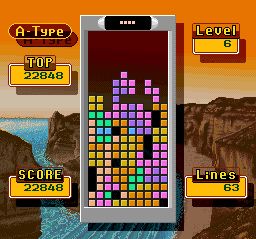 超级俄罗斯方块2，轰炸方块SFC游戏截图第8张
