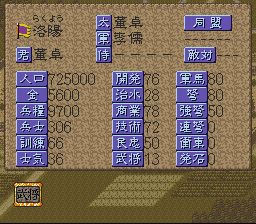 三国志4SFC游戏截图第18张