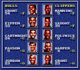 NBA职业篮球赛：公牛vs开拓者SFC游戏截图第7张