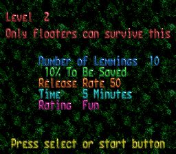 旅鼠总动员1SFC游戏截图第9张