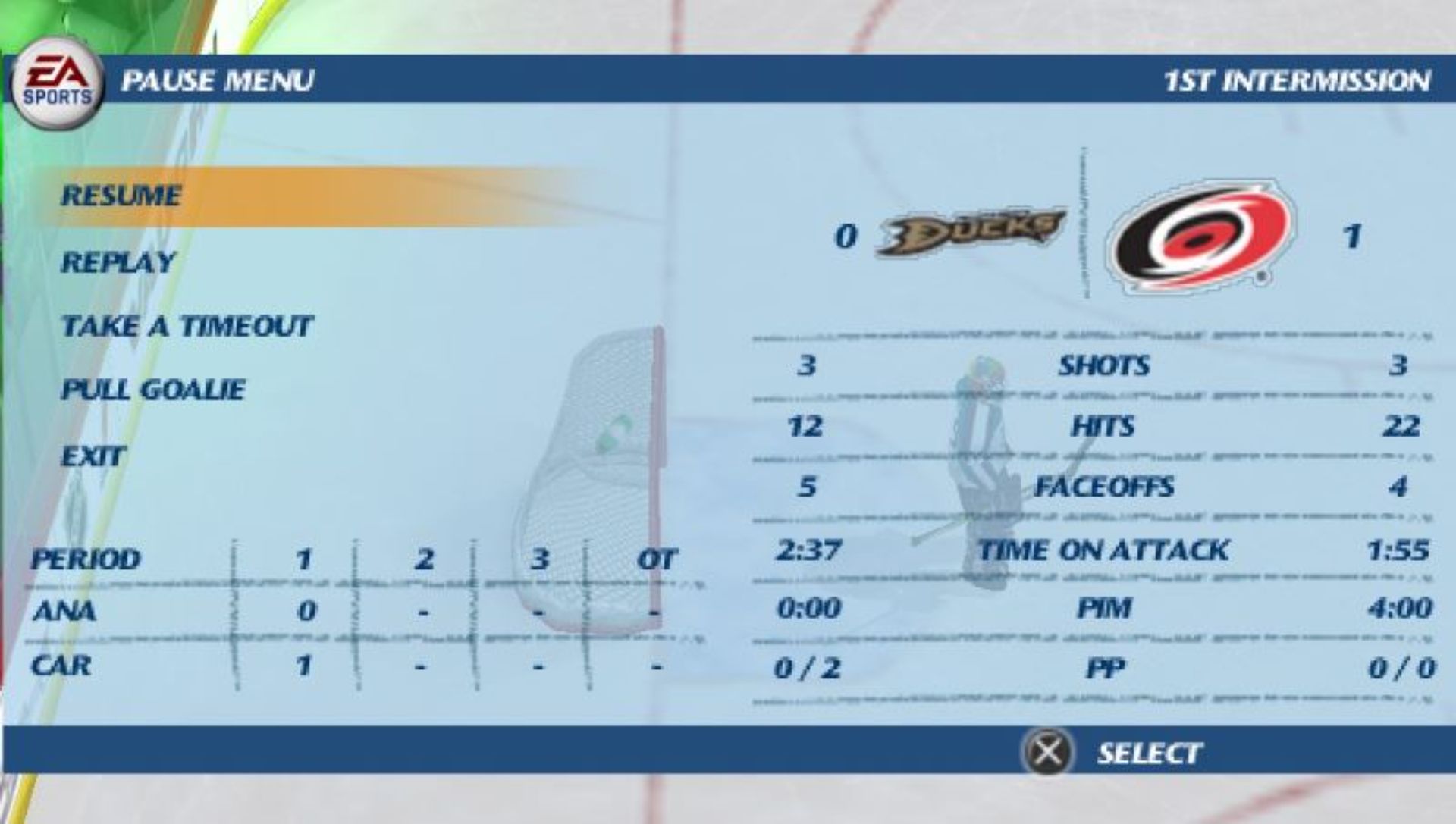 NHL冰球07PSP游戏截图第14张