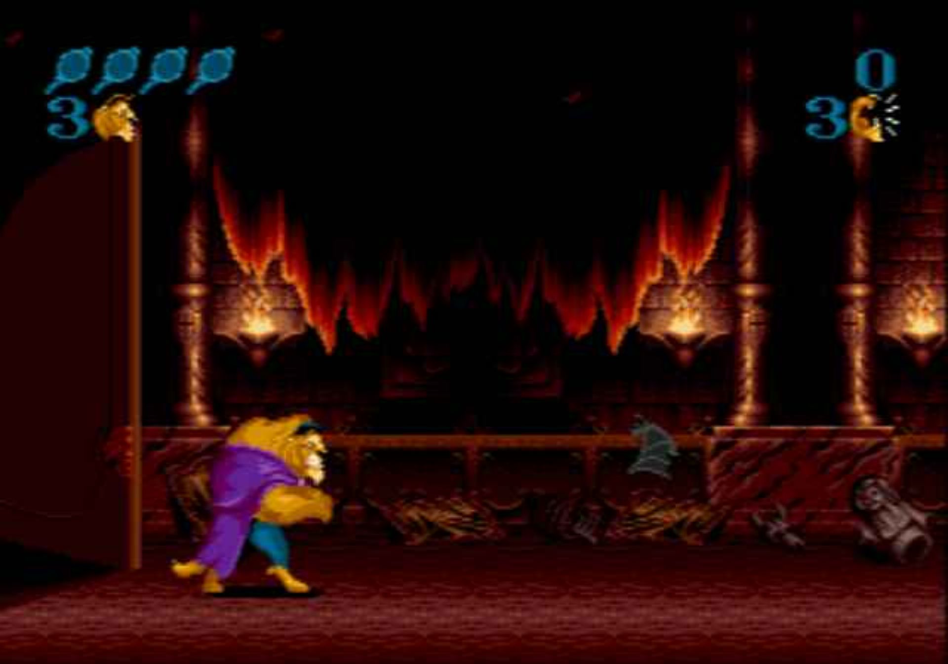 美女与野兽：野兽的咆哮MD游戏截图第9张