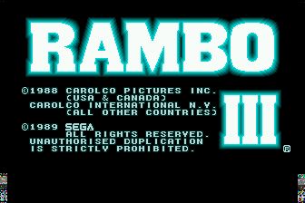 兰博3／第一滴血3MD游戏截图第2张