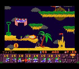 旅鼠总动员2／百战小旅鼠2SFC游戏截图第9张