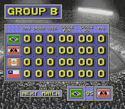 世界级足球赛SFC游戏截图第4张