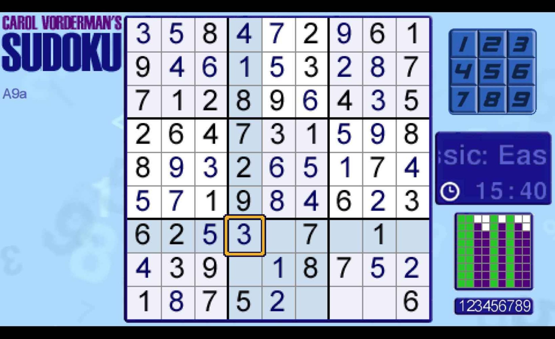 卡罗尔沃德曼的数独PSP游戏截图第6张