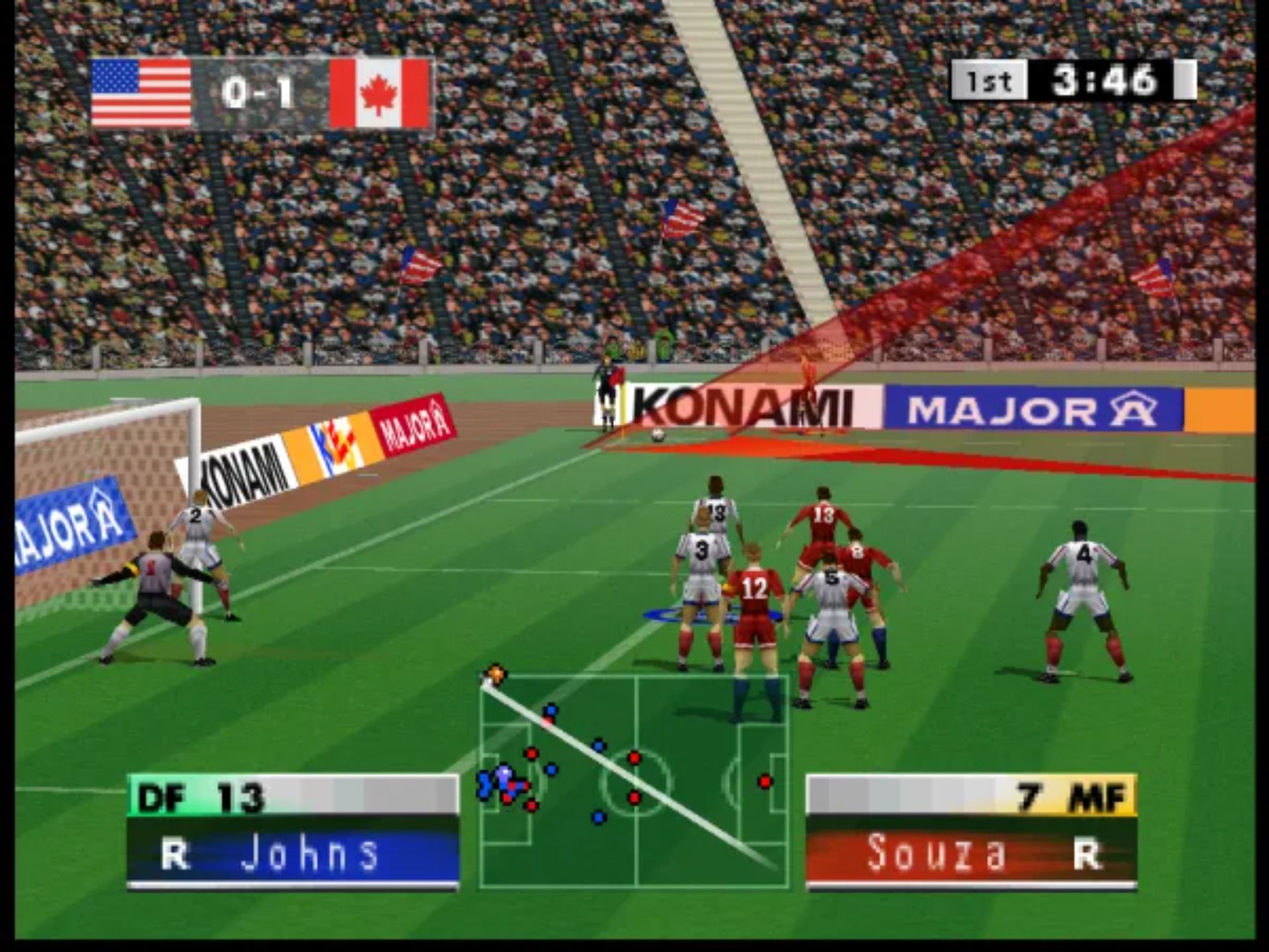 国际超级明星足球2000(International Superstar Soccer 2000)N64游戏截图第16张
