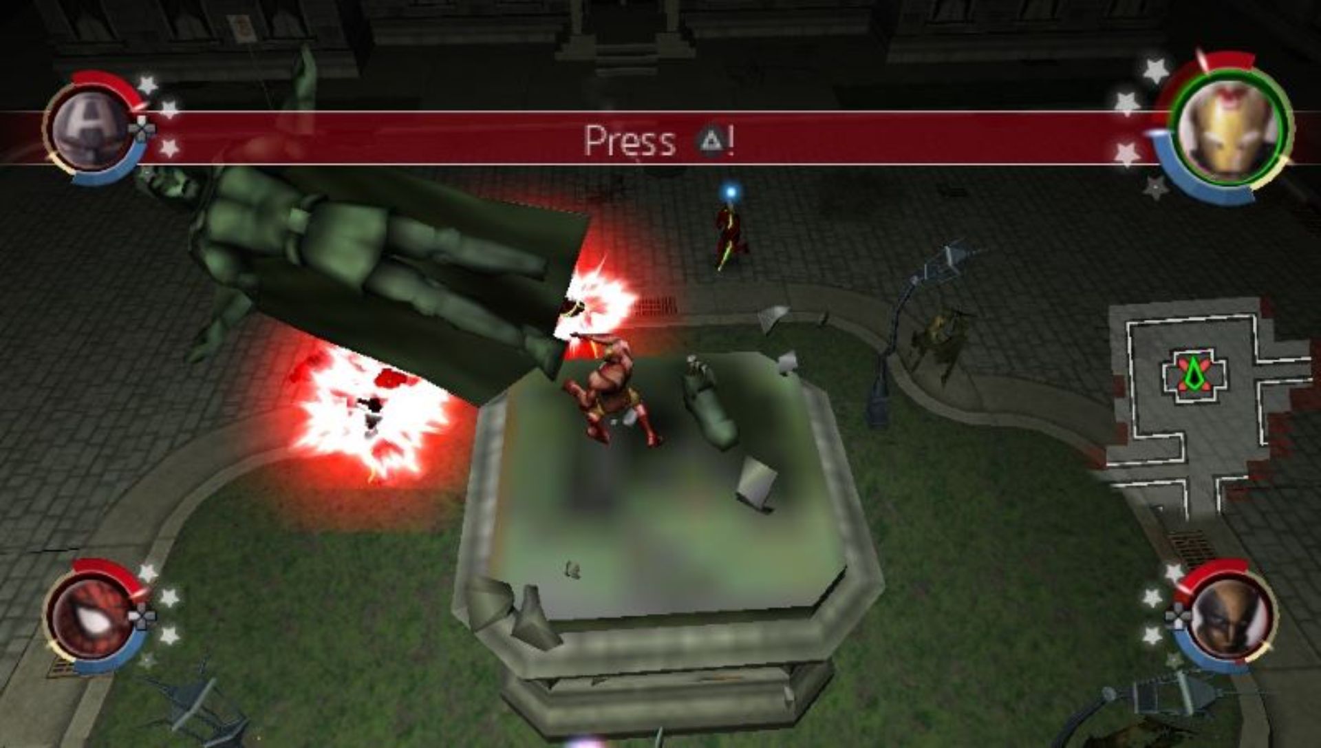 漫画英雄：终极联盟2PSP游戏截图第11张