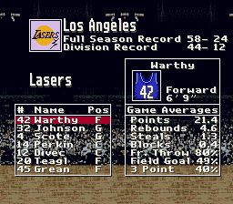 超级射篮／美国大学篮球／世界联盟篮球SFC游戏截图第18张