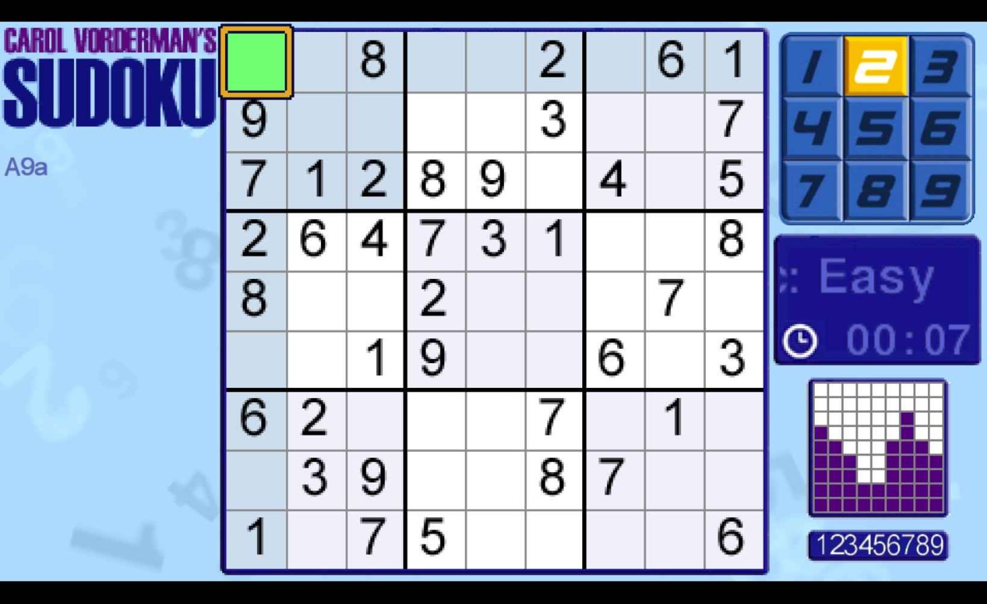 卡罗尔沃德曼的数独PSP游戏截图第3张