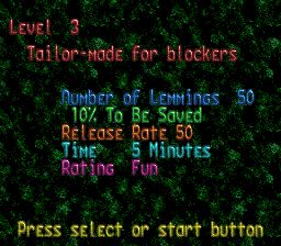 旅鼠总动员1SFC游戏截图第12张