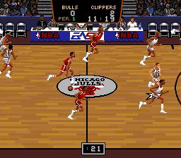 NBA职业篮球赛：公牛vs开拓者SFC游戏截图第12张