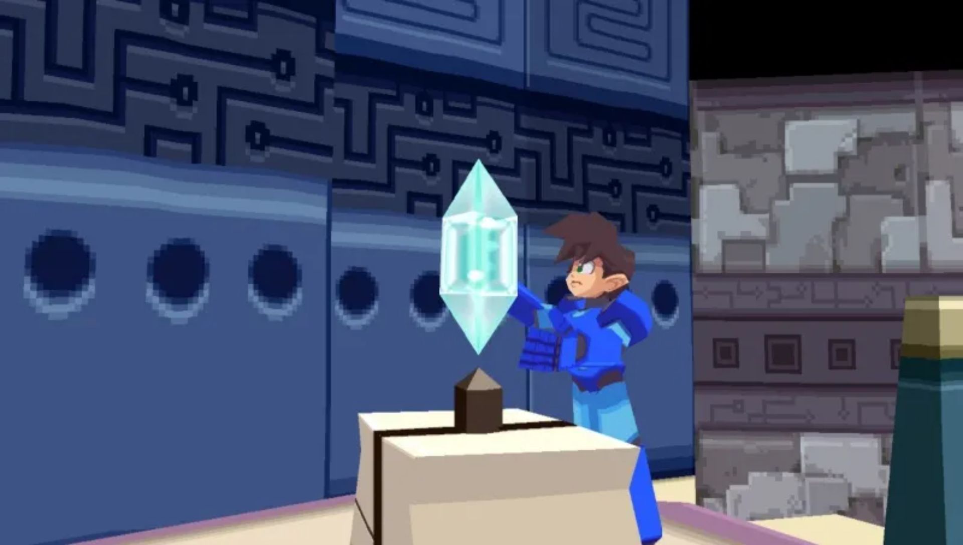 洛克人Dash1：钢铁之心PSP游戏截图第2张