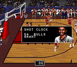 NBA职业篮球赛：公牛vs开拓者SFC游戏截图第16张
