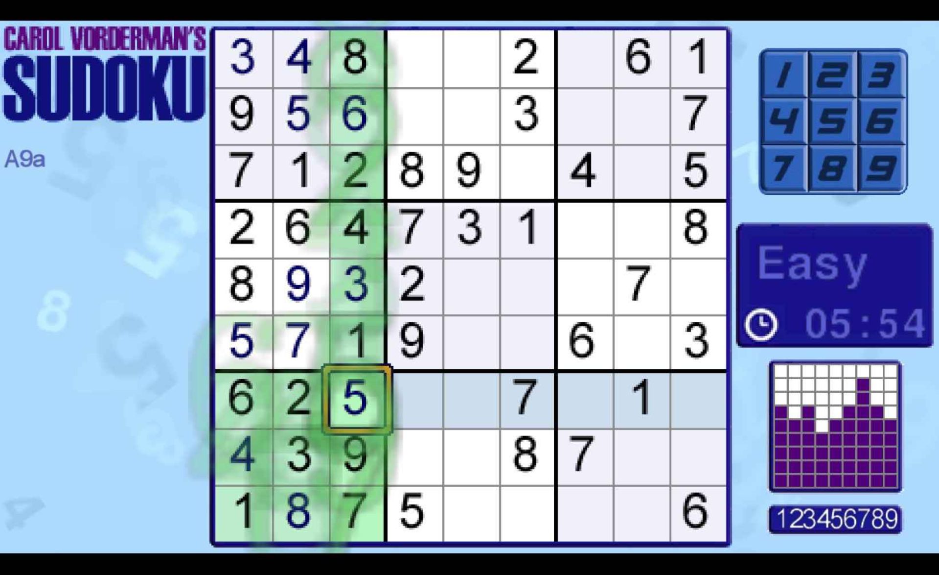 卡罗尔沃德曼的数独PSP游戏截图第4张