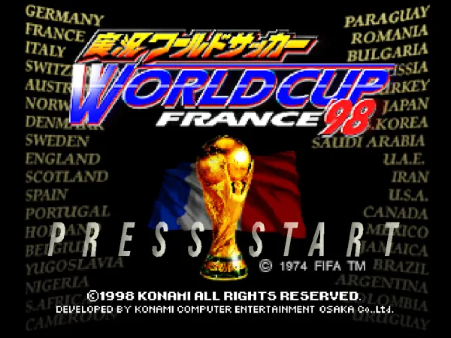 实况世界足球:法国世界杯98N64游戏截图第7张