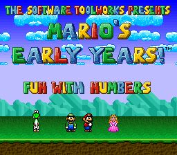 马里奥学前教育：数字篇SFC游戏截图第1张
