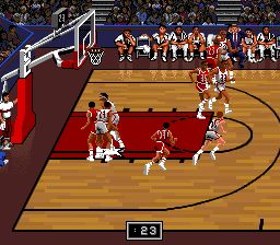 NBA职业篮球赛：公牛vs开拓者SFC游戏截图第11张