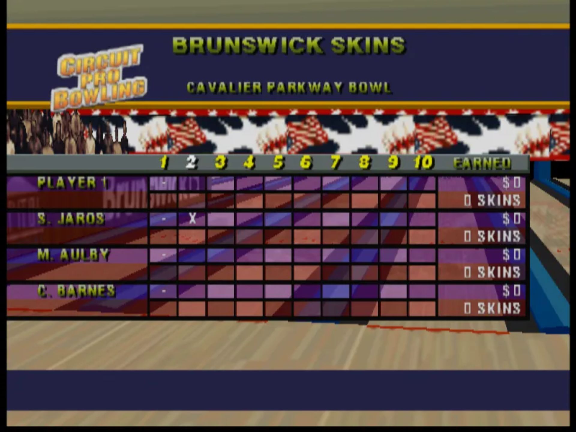 布伦瑞克职业保龄球巡回赛N64游戏截图第11张