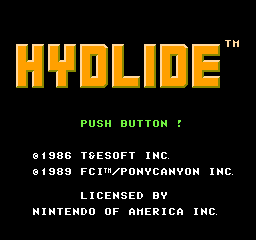 FC经典ARPG《Hydlide》选关密码与超级秘籍大全