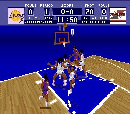 超级射篮／美国大学篮球／世界联盟篮球SFC游戏截图第8张